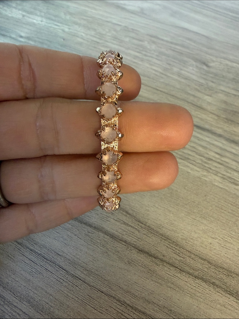 Kendra Scott Rose Gold Bracelet with Blush Pink Stones